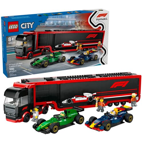 Lego City: Tovornjak F1 z dirkalnikoma F1 RB20 in AMR24 Cene
