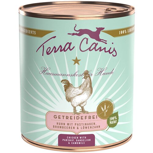 Terra Canis brez žit 6 x 800 g - Pi&amp;scaron;čanec s pastinakom, regratom &amp;amp; kamilico Slike