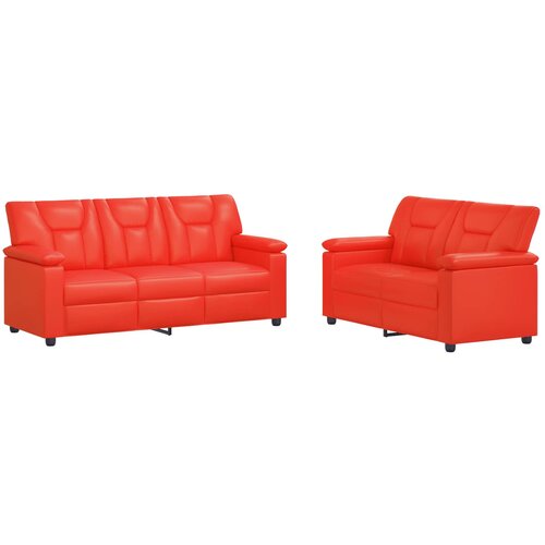  Set sofe 2 pcs Crvena Umjetna koža Slike