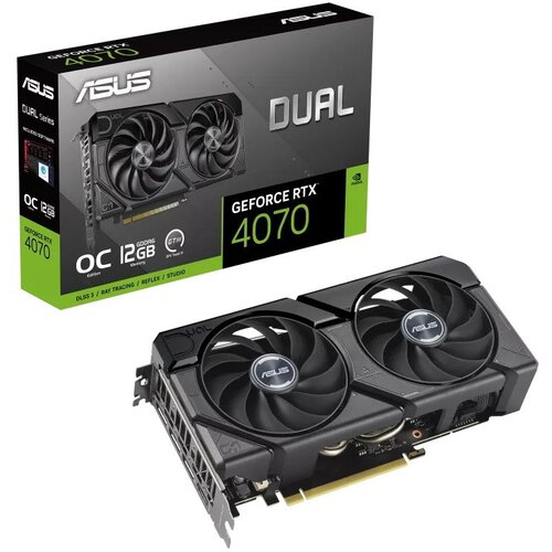 Asus grafička karta DUAL-RTX4070-O12GD6-EVO NVD/12GB/GDDR6/192bit/crna Slike