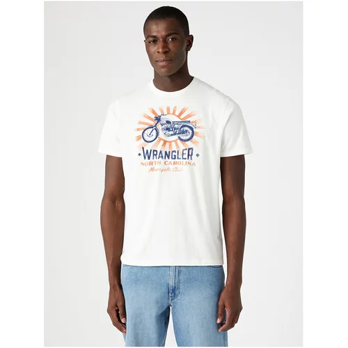 Wrangler White Men's T-Shirt with Print - Men's