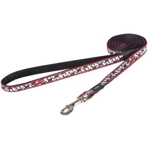 Rogz fancy dress povodac za pse sa dezenom s &amp;mdash; 11 mm / 1.8 m roze kosti Slike