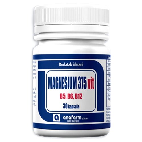 Anafarm magnezijum 375 mg i vitamini 30/1 108296 Cene