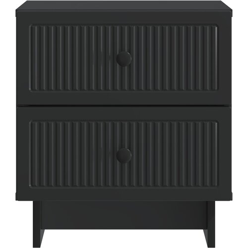  Noćni ormar 2 pcs Crna 43 x 34,5 x 47,5 cm Konstruirano drvo Slike