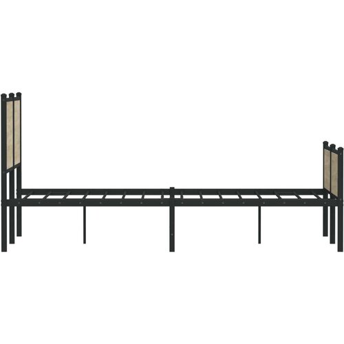 VidaXL Metalni okvir kreveta s uzglavljem i podnožjem 120 x 200 cm Slike