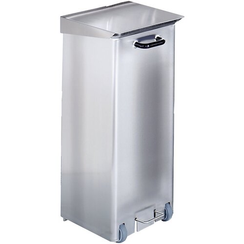  Zbiralnik odpadkov iz nerjavnega jekla za čiste prostore, prostornina 70 l, ŠxVxG 370 x 840 x 420 mm, nerjavno jeklo Cene