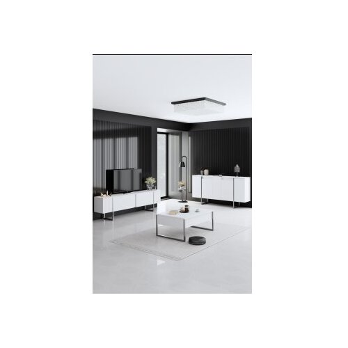 Hanah home komoda luxe white silver Cene