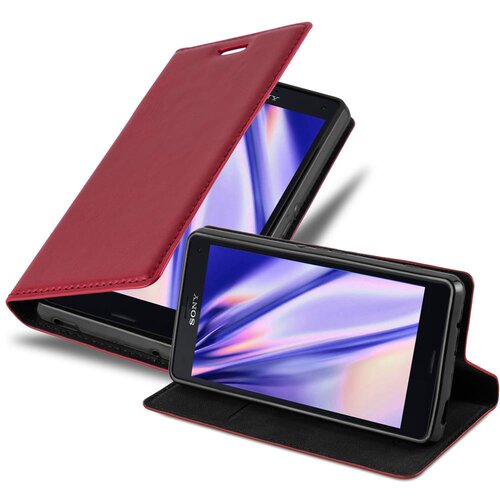 Cadorabo Ohi&scaron;je, združljivo z Sony Xperia Z3 COMPACT v rdeče jabolko - Za&scaron;čitni ovitek z magnetnim zapiranjem, stoječo funkcijo in režo za kartice, (20558068) Cene