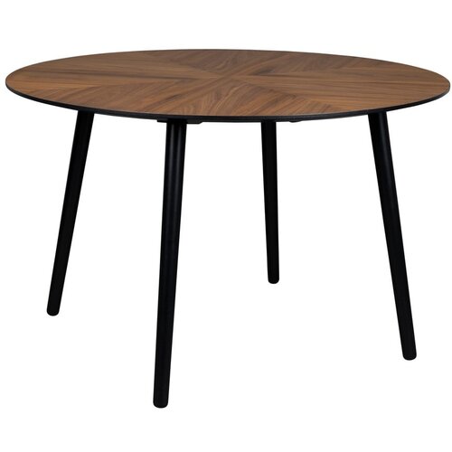 Dutchbone Okrogla jedilna miza z mizno plo&amp;scaron;čo v orehovem dekorju &amp;oslash; 120 cm Clover &amp;ndash; Slike