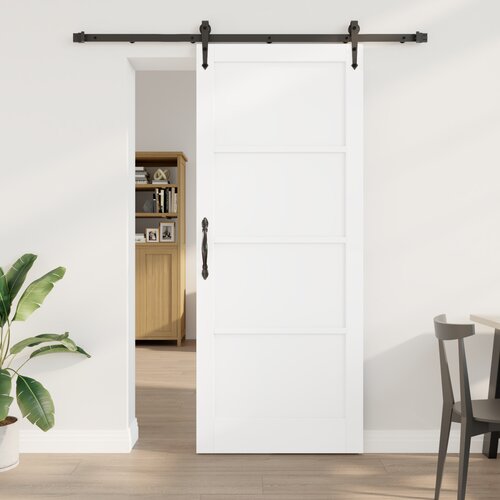 vidaXL Drsna vrata s kompletom opreme Bela 86x211 cm Trden les Bor, Notranja vrata 'ORKDAL'Bela 86x211x4 cm Trden les Bor Cene