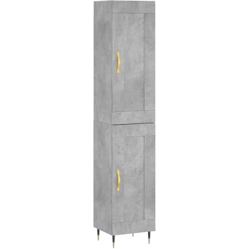Maison Chic Visoka omara - Komoda - Predalnik betonsko siva 34,5x34x180 cm inženirski les, (21720459) Slike