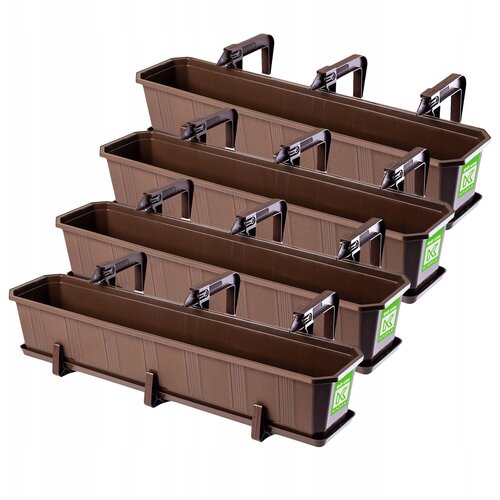 KADAX Balkonski lonec 80 cm, stojalo za cvetlične lončke, ročaji 4 kosi, (5000346118) Slike
