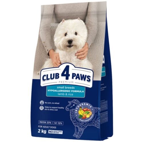 CLUB 4 PAWS Premium suva hrana za pse Mini, Jagnjetina i pirinač, 2 kg Cene