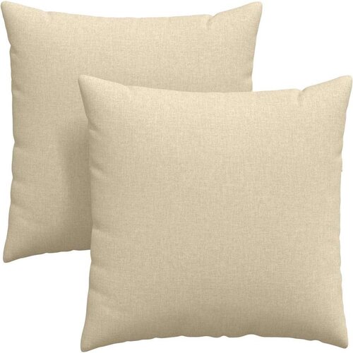 VidaXL jastučići za sofu 2 pcs krema 80 x 80 cm tkanina Slike