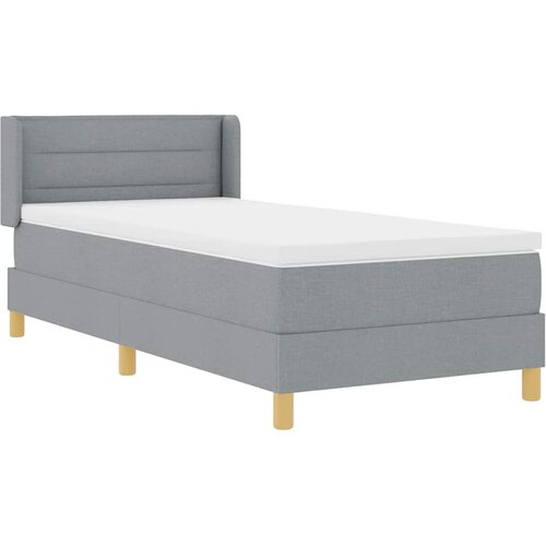  s opruga kutije Svijetlo siva 200 x 80 cm tkanina Slike