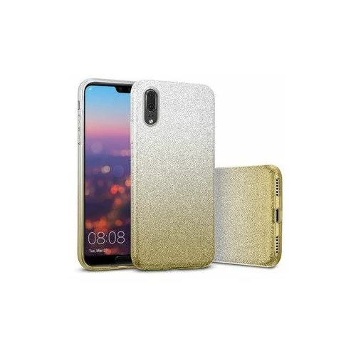 Nillkin Silikonski ovitek z bleščicami Bling 2v1 za Samsung Galaxy S21 FE G990 - srebrno zlat