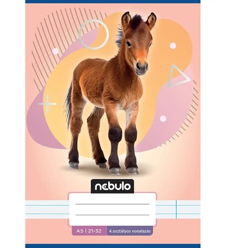 NEBULO zvezek s črtami za 4. razred, motiv konjiček, A/5, 21-32 Cene