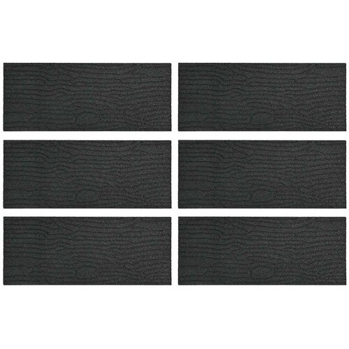  Kamen za hodanje 6 pcs Crna 60 5 x 25 x 2 cm Guma - Crna Slike
