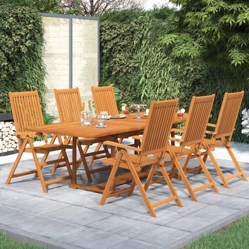  7-dijelni vrtni blagovaonski set od masivnog bagremovog drva 160-240 cm Cijene