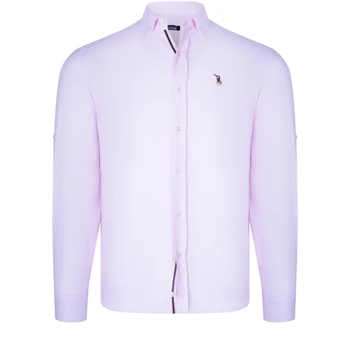 Dewberry G674 MEN'S SHIRT-LIGHT PINK