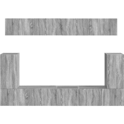  Komplet TV omaric 5 pcs Siva Sonoma Konstruiran les - - Siva - 83.44 - 98 x 31 x 29,5 cm - 2025-vidaXL-Uvoz_2 Slike