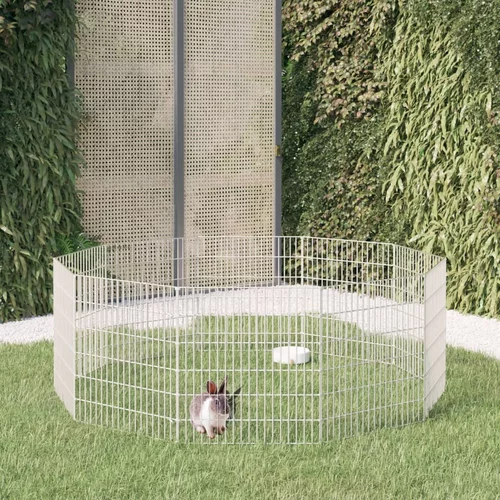 vidaXL 10-delna ograda za zajce 54x60 cm pocinkano železo