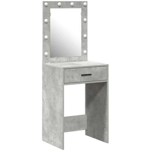 VidaXL Siva betonska Iverica 50 x 41 x 135 cm Ogledalo Slike