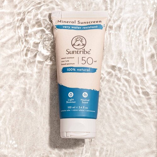 Suntribe Mineral Sunscreen mineralna za&amp;scaron;čitna krema za obraz in telo SPF 50 100 ml Slike