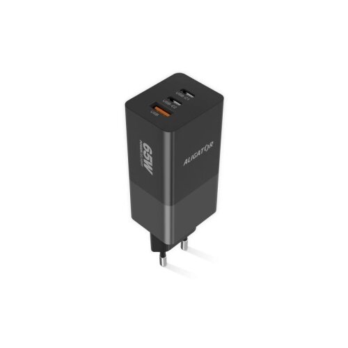 ALIGATOR CHPD0027 - GaN PD 65W brzi punjač, 2x USB-C + USB-A, crna Slike