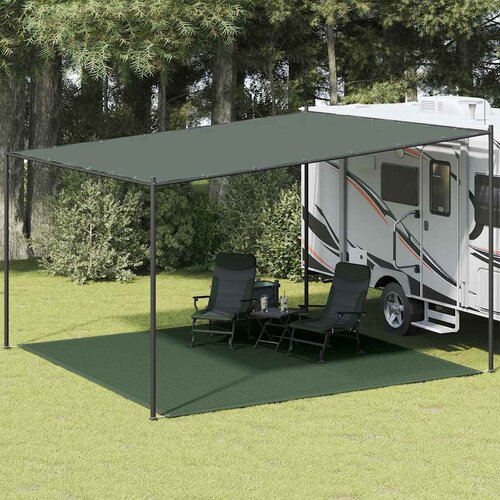  Tepih za &scaron;ator 400 x 400 cm tamnozeleni HDPE Cijene