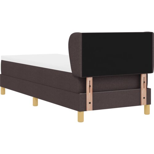 Box Spring krevet s madracem - Tamnosmeđi 80x200 cm Tkanina Slike