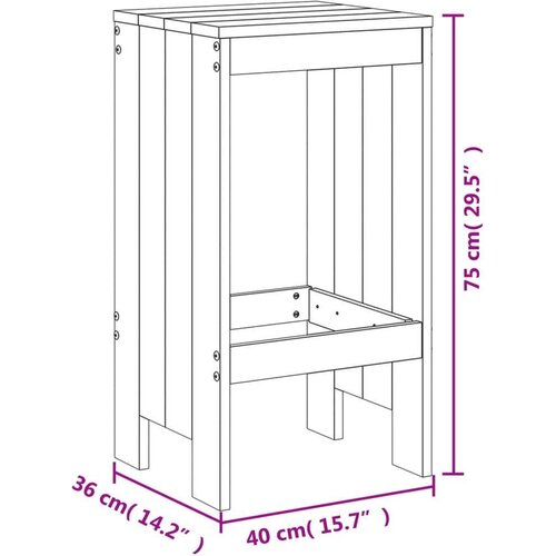 vidaXL barski stolci 2 kom boja meda 40 x 36 x 75 cm masivna borovina Cijene