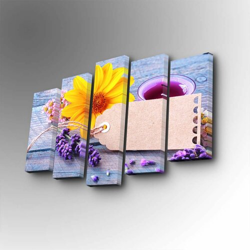 Wallity 5PUC-105 multicolor decorative canvas painting (5 pieces) Slike