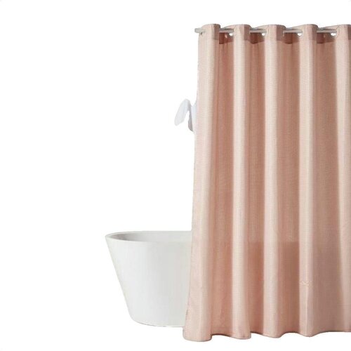 Today Zavese, žaluzije Rideau de douche Utility finition jacquard rose Rožnata Slike