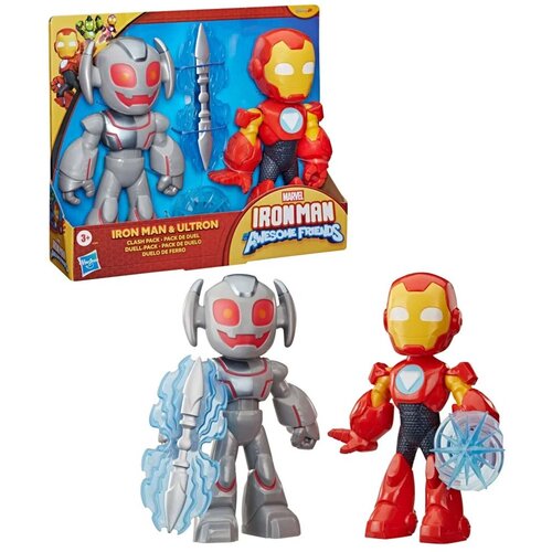 Hasbro Marvel: Iron Man Awesome Friends - Komplet figur Iron Man in Ultron Clash, 23 cm &ndash; Cene