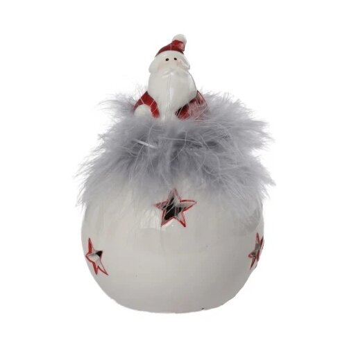 Festa rabbler novogodi&amp;scaron;nja figura keramička deda mraz na grudvi led 16cm ( 760341 ) Slike