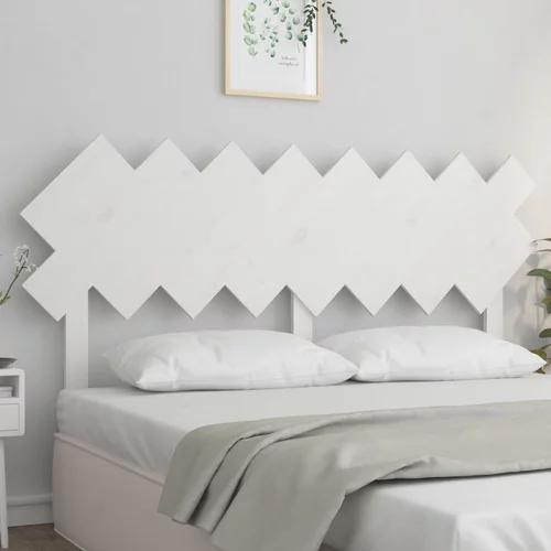 vidaXL Uzglavlje za krevet Bijela 159,5x3x80,5 cm od masivne borovine