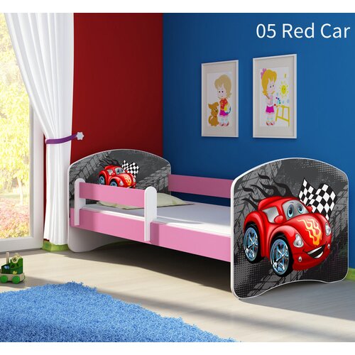  Otro&scaron;ka postelja ACMA z motivom, stranska roza 160x80 cm 05 Red Car Cene
