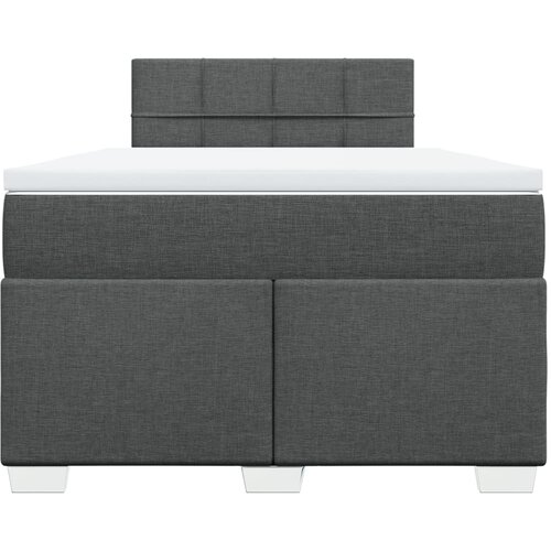  Krevet box spring s madracem tamnosivi 120 x 190 cm tkanina Slike