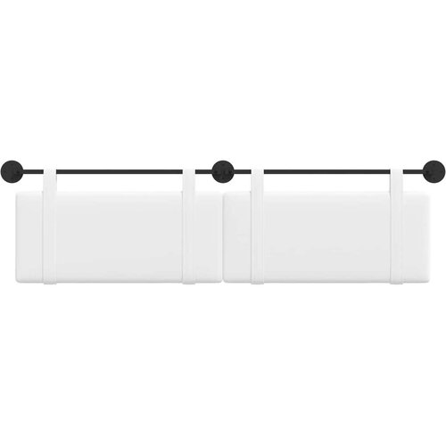  Držeće uzglavlje Zidne Bijeli 190 x 55 x 5 cm tkanina - Bijeli 180 cm bez LED svjetla Slike