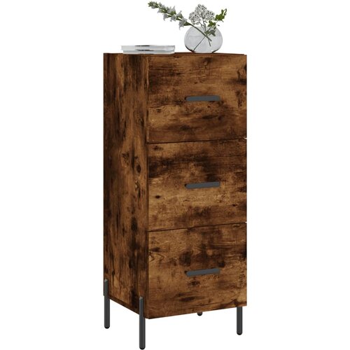  Komoda boja dimljenog hrasta 34,5x34x90 cm konstruirano drvo Slike