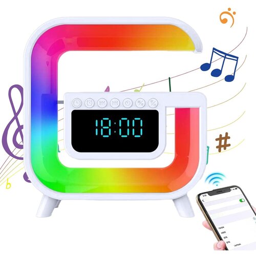  4v1 aku. 1200 mAh LED RGB bluetooth zvočnik FM radio budilka in polnilec Cene
