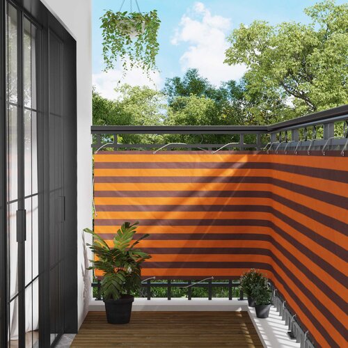  Balcony ekran Narančasta i smeđa 110 x 1000 cm Oxford tkanina Cene