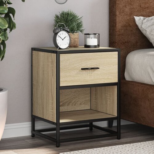 vidaXL Nočna omarica sonoma hrast 40x31x50 cm inženirski les Cene