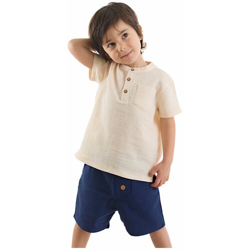 Denokids Baby Boy Muslin Shorts Shirt Suit Slike