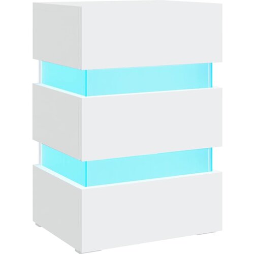 Maison Chic LED Nočna omarica - Nočna miza bela 45x35x67 cm inženirski les, (21688474) Slike