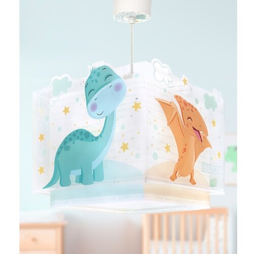 Dalber 63452 - Dečiji luster BABY DINOS 1xE27/15W/230V &amp;scaron;aren Slike