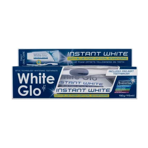 White Glo Instant White Set zobna pasta 150 g + zobna ščetka 1 kos + medzobne ščetke 8 kos