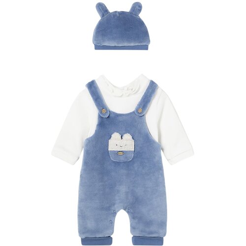 Mayoral komplet 3v1 (majica, dolge hlače, kapica) blue Cene
