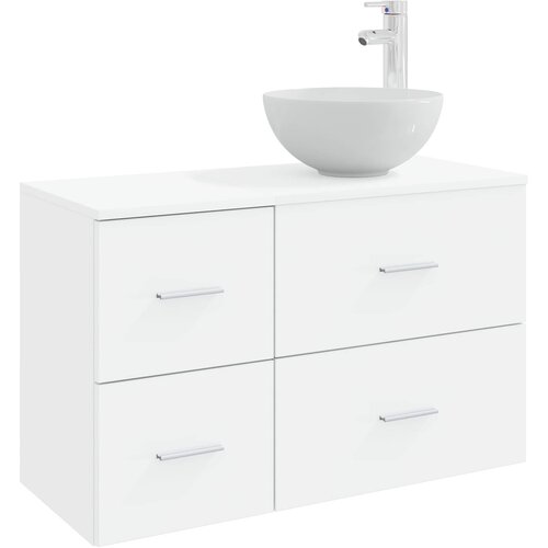  Set namje&amp;scaron;taja za kupaonicu 2 kom. Bijela Konstruirano drvo 49,5 x 41 x 80 cm Slike